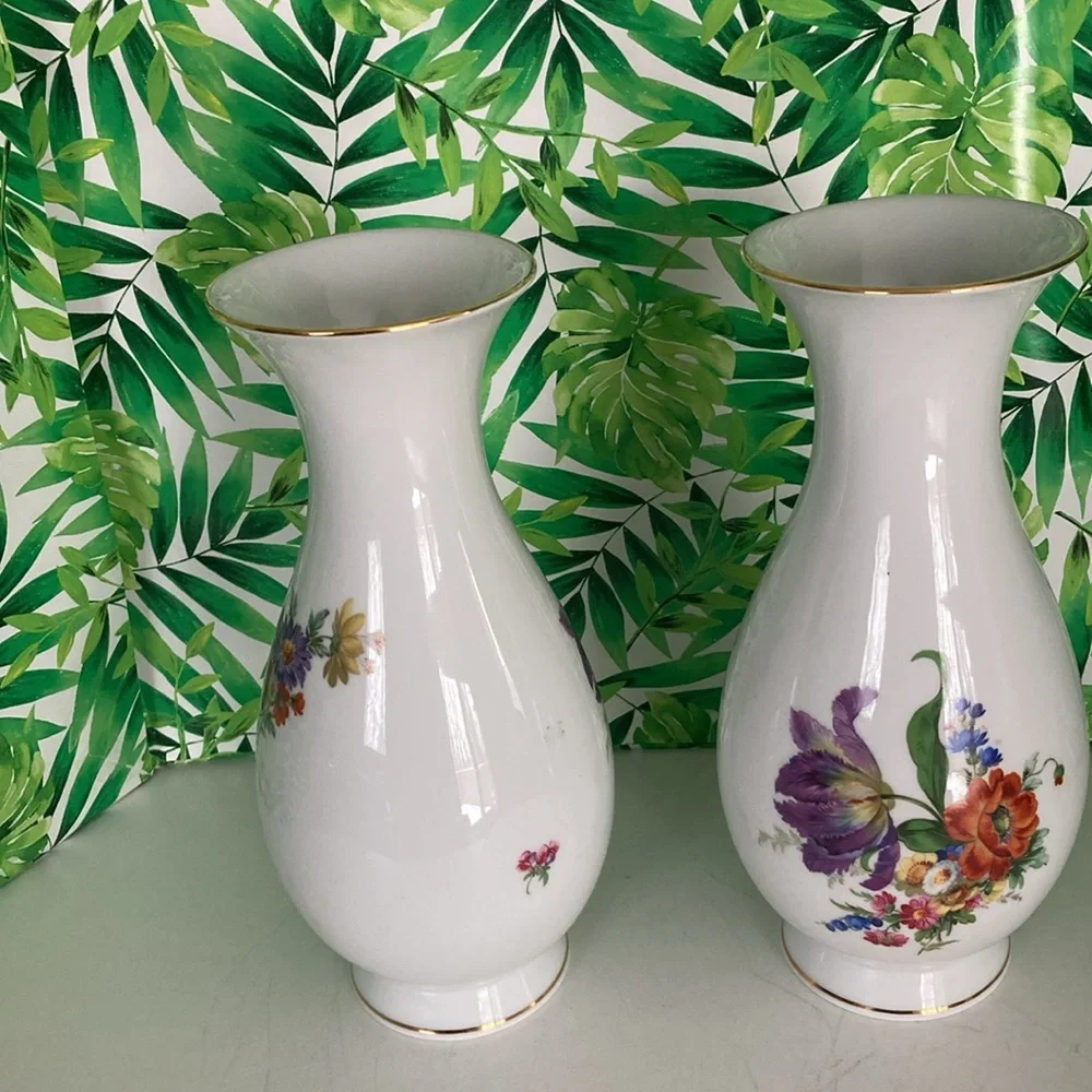 Fuerstenberg  Mantle Vase Pair made in Germany